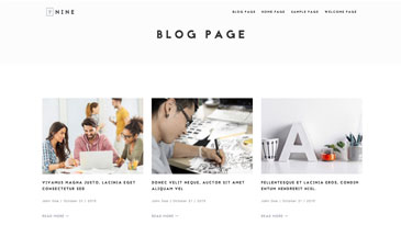 - blog page - Welcome Page
